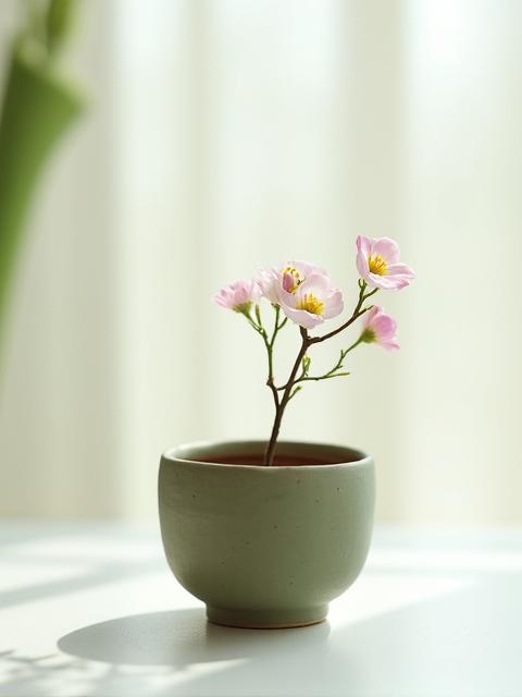 竹筒風花器