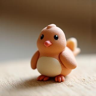 生徒の制作した可愛らしい粘土の動物